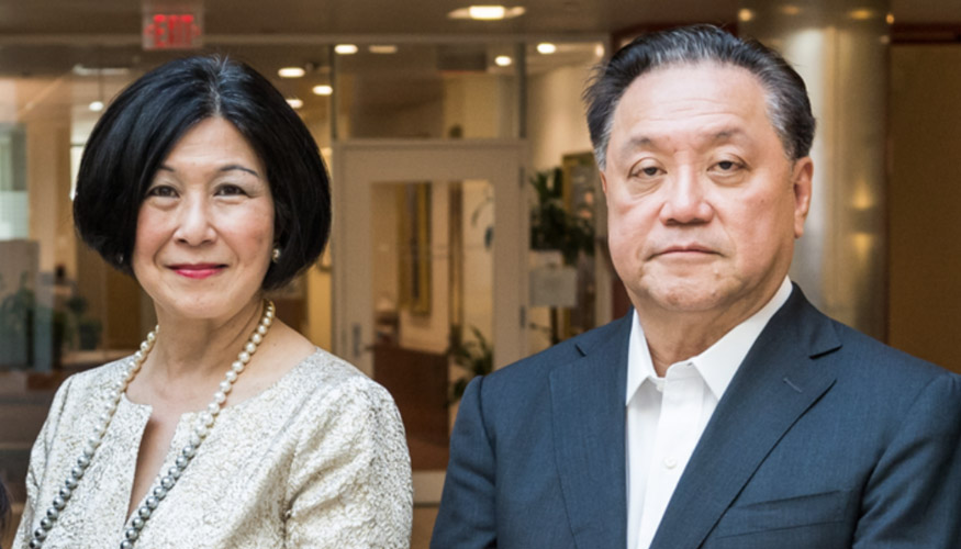 Lisa Yang (left) and Hock Tan (right)