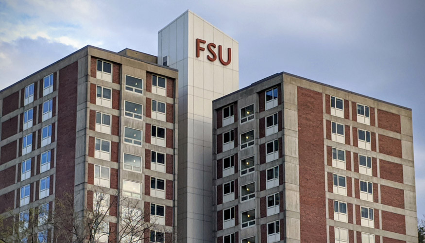 exterior of Framingham State University building