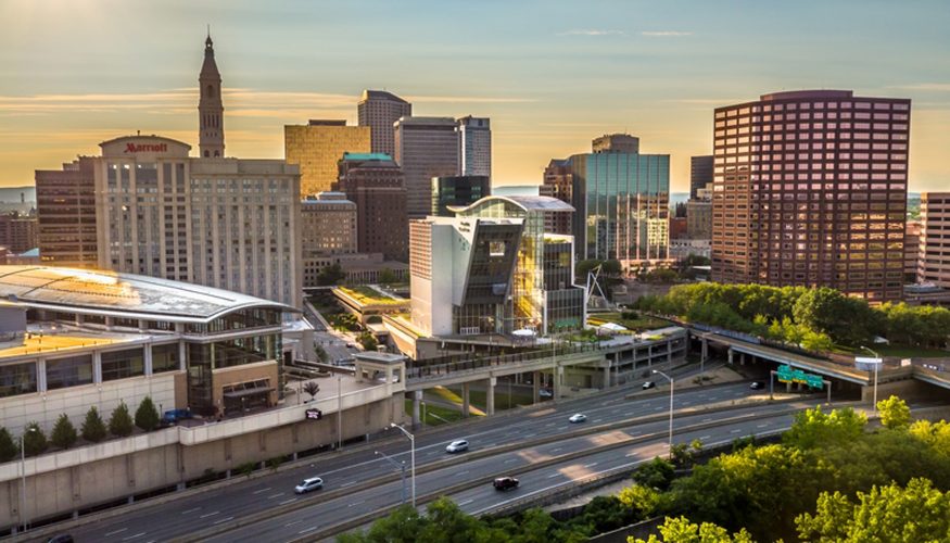 Downtown Hartford skyline.