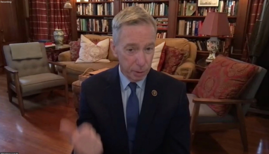 Congressman Stephen Lynch on a zoom call