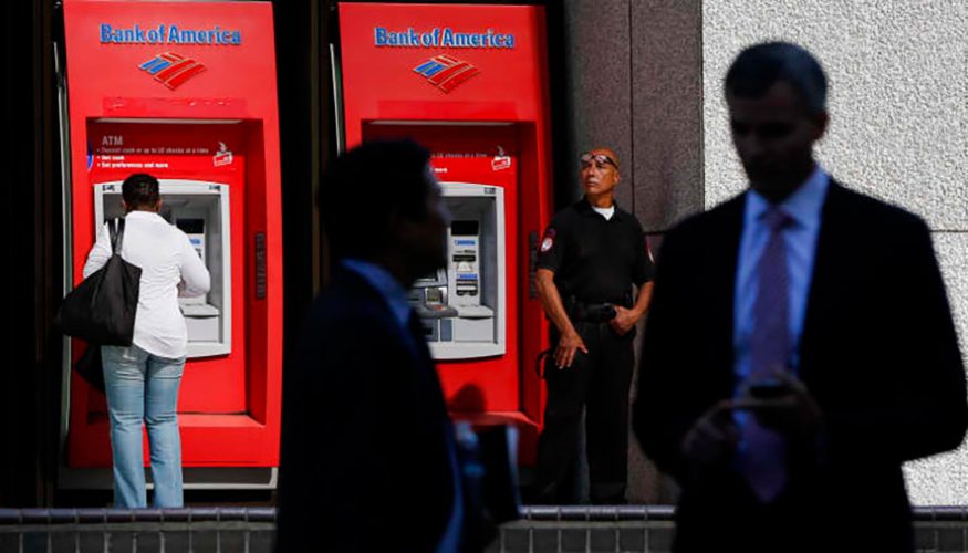 Bank of America red ATMs