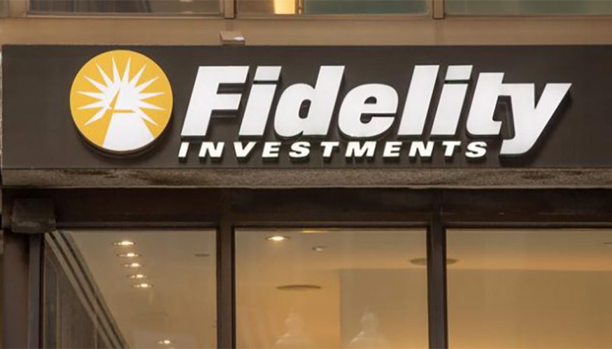 Fidelity sign on building