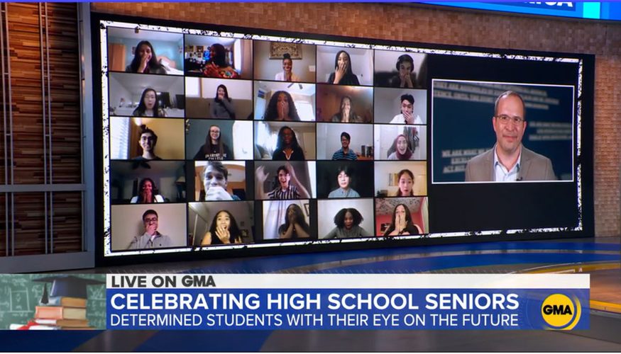 Students on Zoom featured on Good Morning America TV segment
